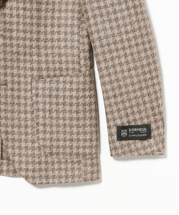 DORMEUIL ミックスファブリック ハウンドトゥース ジャケット
