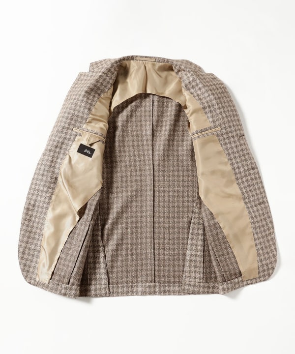 DORMEUIL ミックスファブリック ハウンドトゥース ジャケット