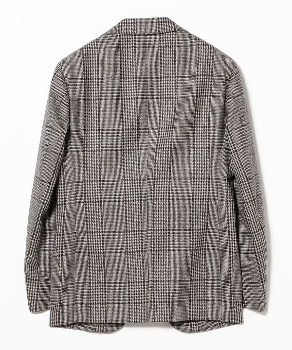 TALLIA DI DELFINO Wool Brown Glen Check Jacket