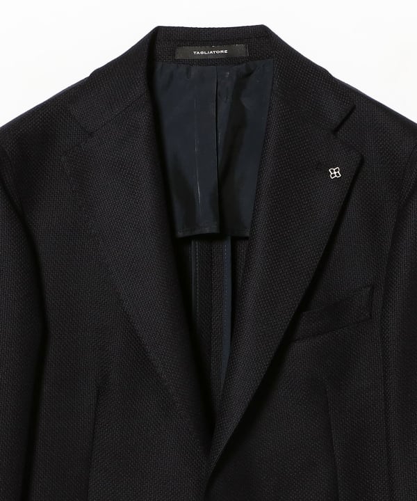 【別注】TAGLIATORE / ウール バスケット ネイビージャケット