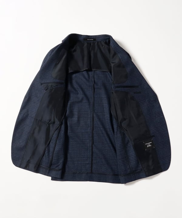 [Special order] TAGLIATORE / Mixed Fabric Glen Check Jacket