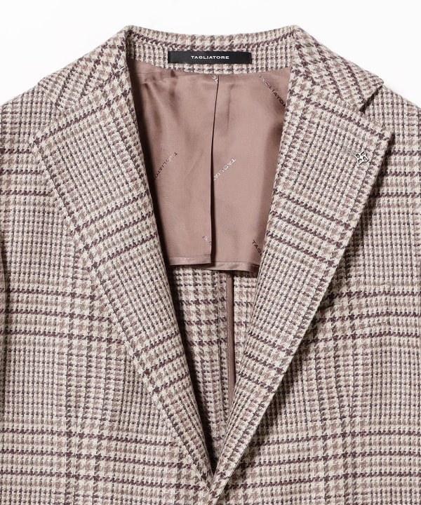 [Special order] TAGLIATORE / Wool Silk Glen Check Jacket