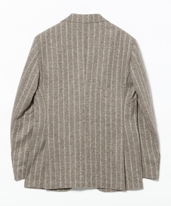 [Special order] BRERAS / Mixed Fabric Beige Stripe Jacket