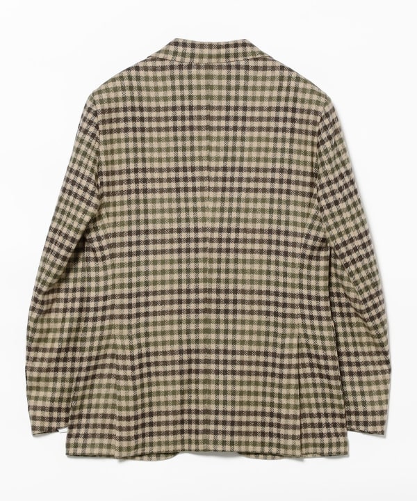 【別注】BRERAS / ミックスファブリック シェパードチェック ジャケット