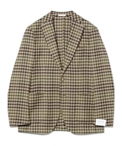 【別注】BRERAS / ミックスファブリック シェパードチェック ジャケット