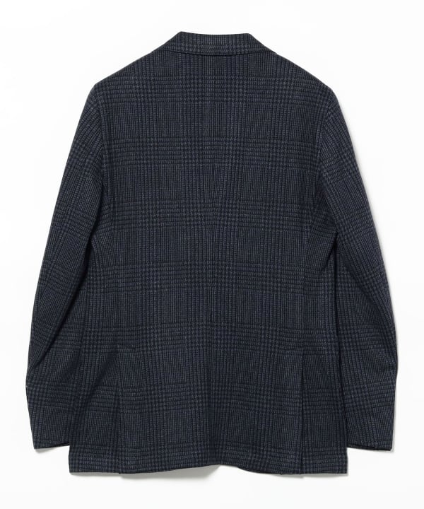 [Special order] BRERAS / Mixed Fabric Navy Glen Check Jacket