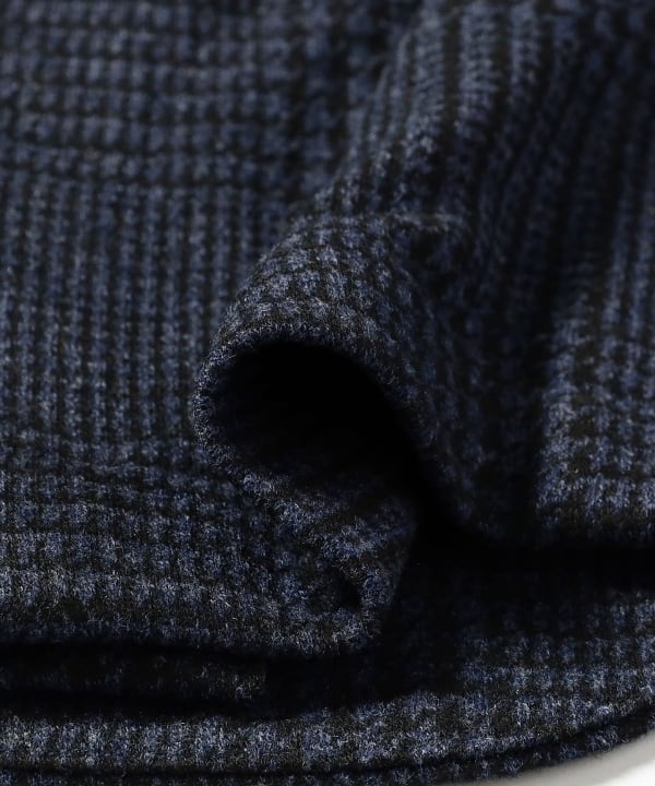 [Special order] BRERAS / Mixed Fabric Navy Glen Check Jacket