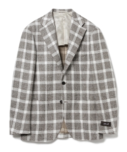 ▲Brilla per il gusto / ミックスウインドウペーン3ボタンジャケット Ferla◎■■
