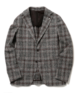 ▲TAGLIATORE / 別注 VESUVIO LIGHT グレーチェック2ボタンジャケット◎