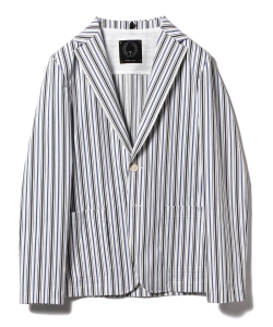 ▲T-JACKET / ストライプ 2ボタンジャケット