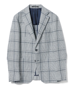 ▲TAGLIATORE / 別注 VESUVIO LIGHT リネンウール グレンプレイド 2ボタンジャケット