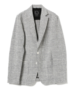 ▲T-JACKET / ライトブルー グレンチェック 2ボタンジャケット