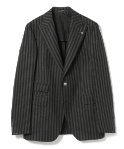 TAGLIATORE / 別注 VESUVIO LIGHT PEAKED ダークストライプ 2ボタンジャケット
