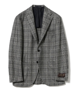 ▲Brilla per il gusto / CANONICO ウールシルク ネップ グレンチェック ジャケット