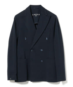 ▲CIRCOLO1901 /  ストレッチコットン ネイビー ダブルブレスト ジャケット