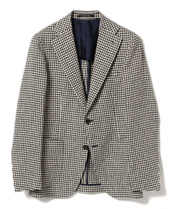 ▲TAGLIATORE / COSTA AZZURRA リネンコットン ギンガムチェック ジャケット