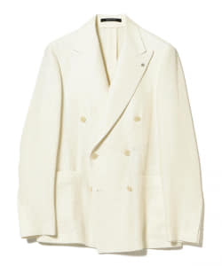 ▲TAGLIATORE / 別注 G-DARREL シルクリネン メッシュ ダブルブレスト ジャケット