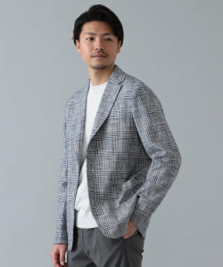 ▲T-JACKET / ネイビー グレンチェック ジャケット