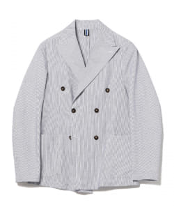 BAGUTTA / GIAN コットンリネン コードレーン ダブル ジャケット