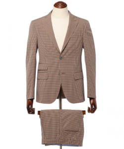 ▲THE GIGI / DEGAS2 コットンミニチェック ピークドラペル 2ボタンスーツ