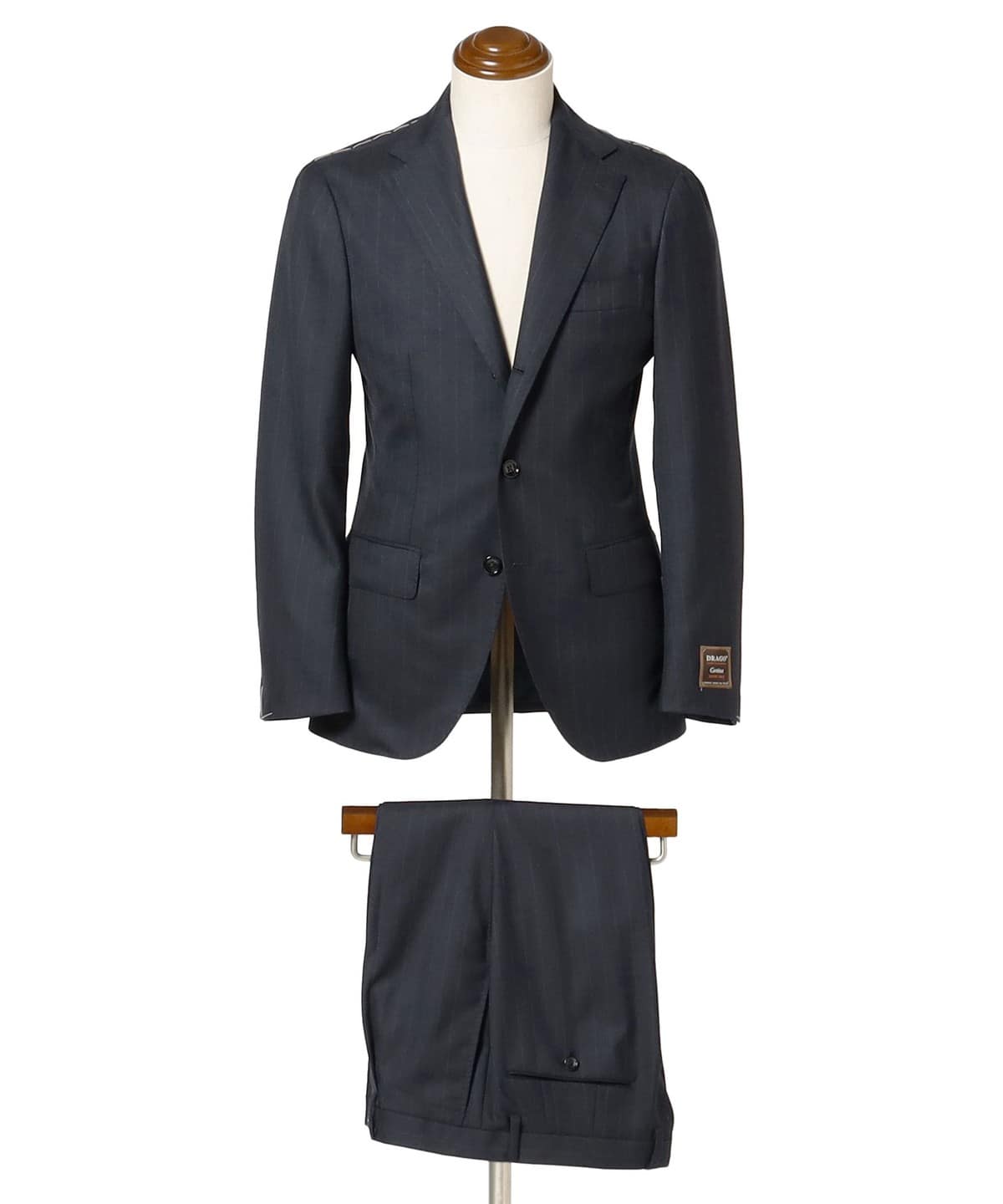 DRAGO ウール ストライプスーツ スーツ・ネクタイ MEN NAVY/02 44 DRAGO ウール ストライプスーツ スーツ・ネクタイ MEN NAVY/02 44