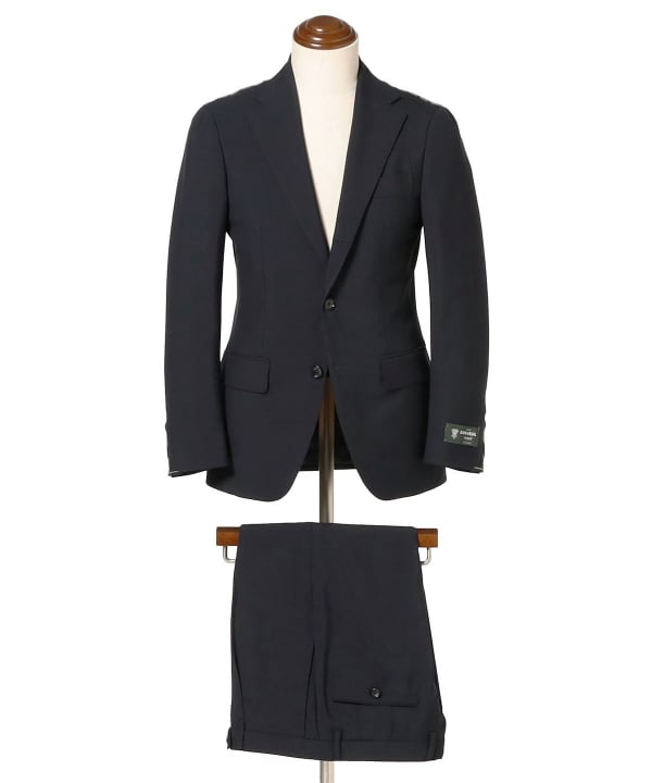 【39】ブリッラペルイルグストネイビーソリッドスーツドーメル生地モヘア Brilla per il gusto（ブリッラ ペル イル グスト）DORMEUIL