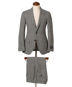 Ermenegildo Zegna ウールシルク グレンプレイド スーツ