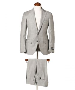 DORMEUIL ウール グレンプレイド+ペーン スーツ