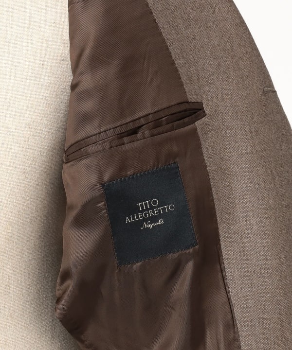 【別注】TITO ALLEGRETTO / ウール ブラウン マット スーツ