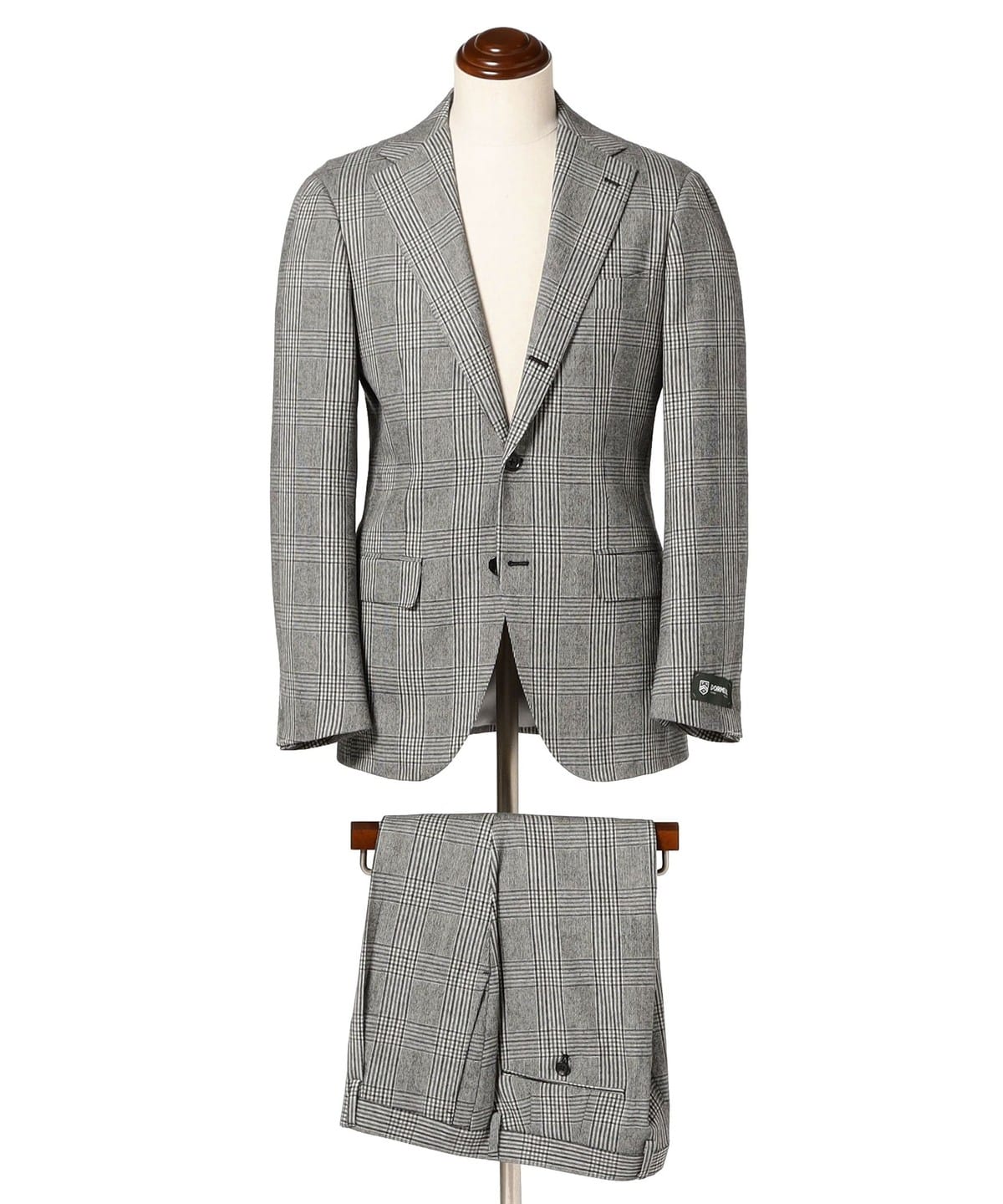 DORMEUIL ウール フランネル グレンチェック スーツ スーツ・ネクタイ MEN GREY/A1 50