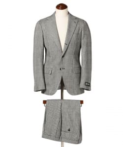 DORMEUIL ウール フランネル グレンチェック スーツ