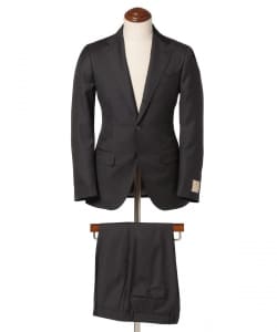 CARLO BARBERA ウール チャコールグレー ソリッド スーツ