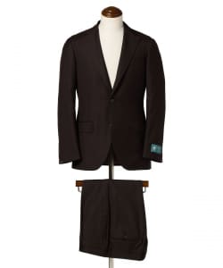 CERRUTI ウールシルク ダークブラウン ソリッド スーツ