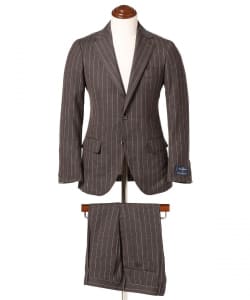 Ermenegildo Zegna ウールモヘヤ ストライプスーツ