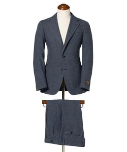 VITALE BARBERIS CANONICO ミックスファブリック グレンチェック スーツ