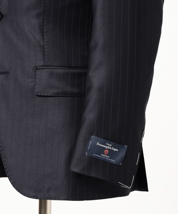 Ermenegildo Zegna ウールシルク カラーストライプ スーツ
