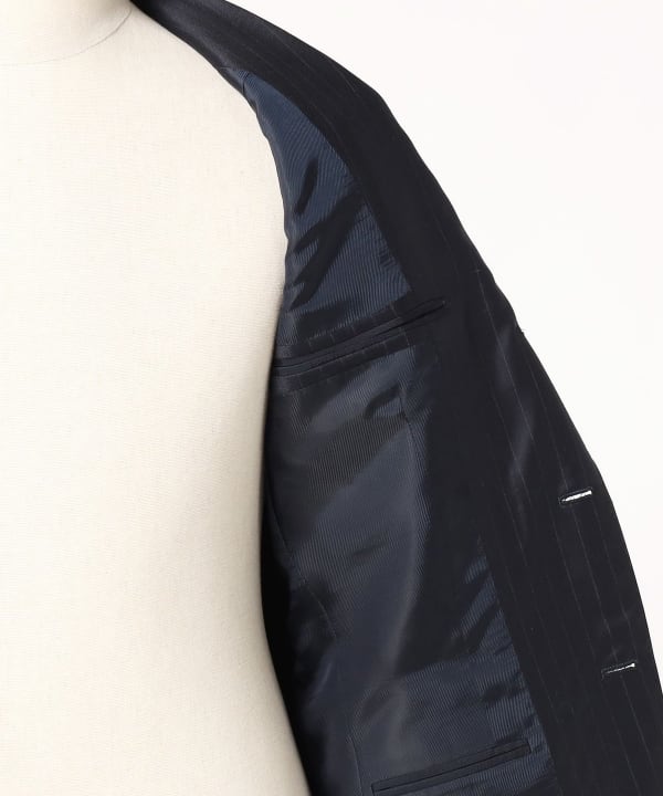 Ermenegildo Zegna ウールシルク カラーストライプ スーツ