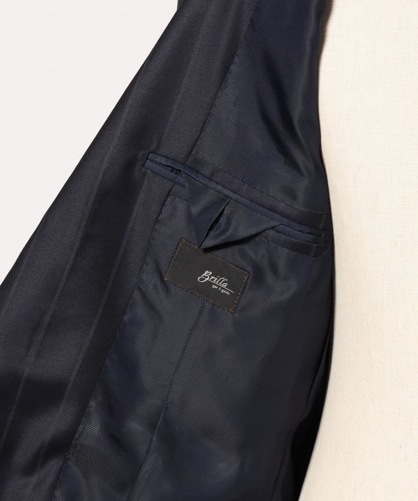 Ermenegildo Zegna ウールシルク ワイドストライプ スーツ