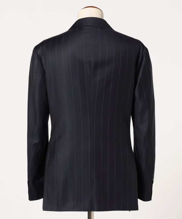 Ermenegildo Zegna ウールシルク ワイドストライプ スーツ