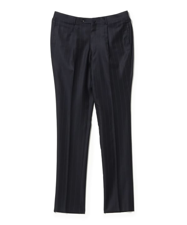 Ermenegildo Zegna ウールシルク ワイドストライプ スーツ
