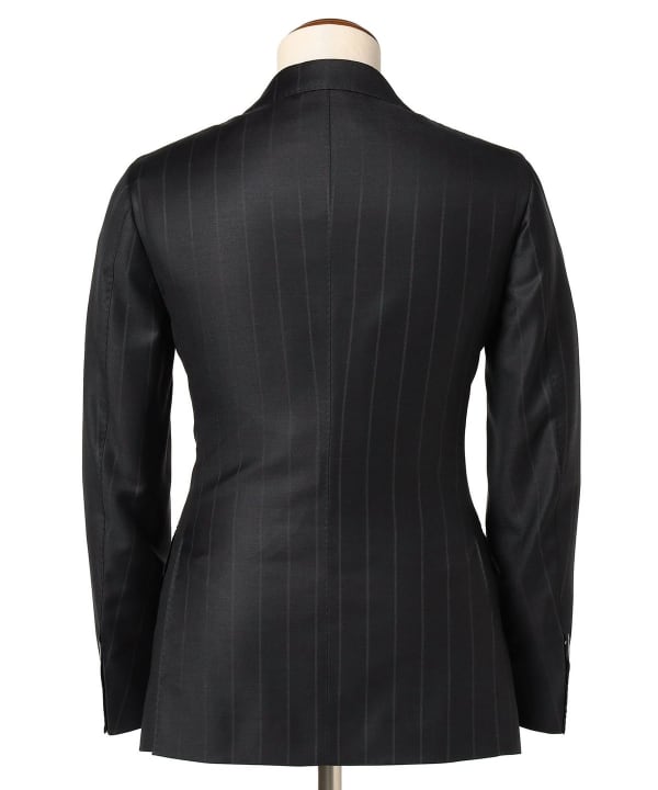 Ermenegildo Zegna ウールシルク ワイドストライプ スーツ