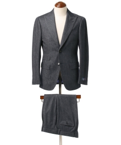 ▲Brilla per il gusto / E.Zegna ウールデニム ピークドラペル 2ボタンスーツ◎