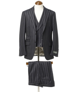 ▲Brilla per il gusto / DORMEUIL チョークストライプ 3ピーススーツ◎