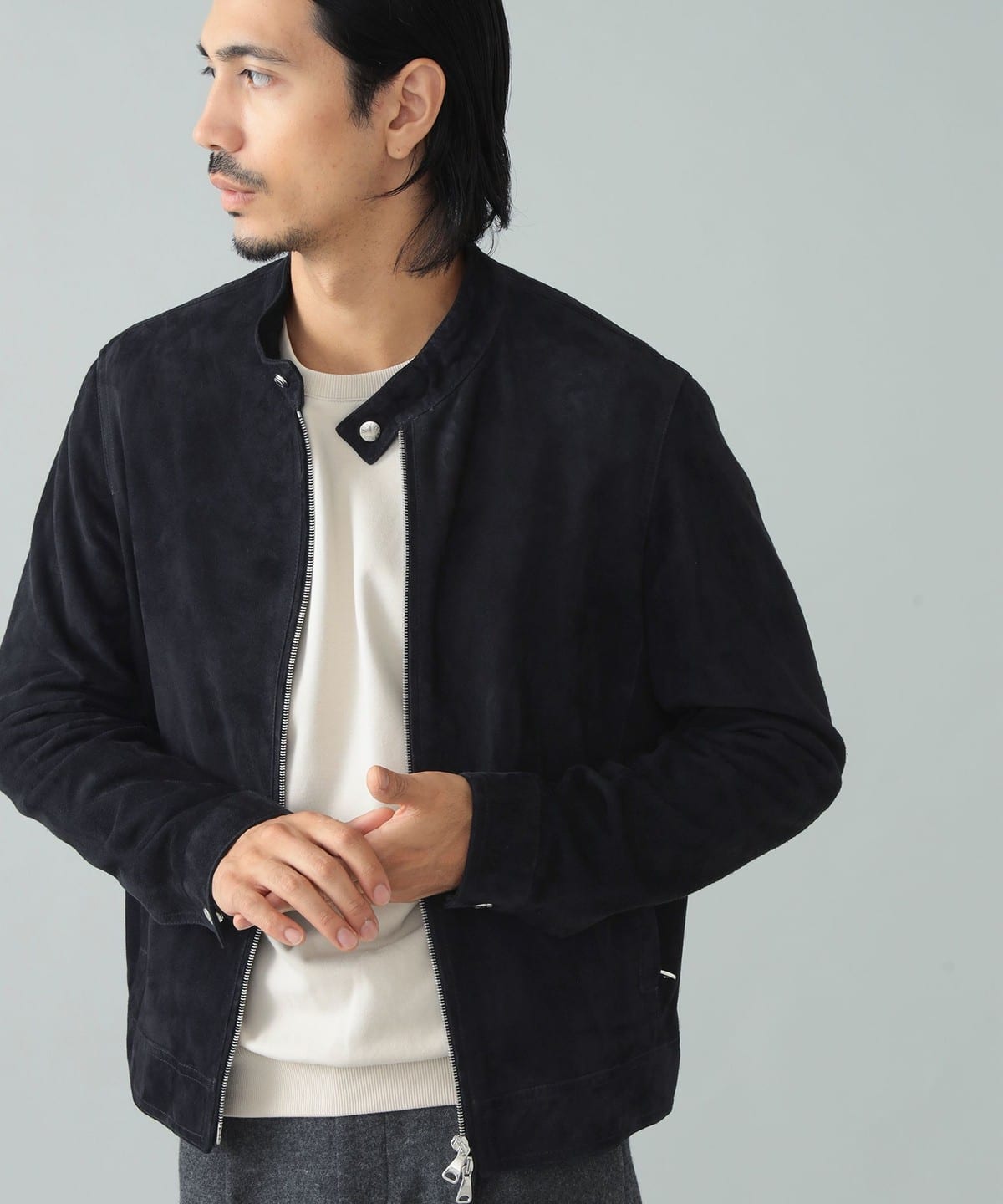 EMMETI JURI ピッグスエードジャケット 44サイズ ブラック EMMETI JURI ピッグスエードジャケット 44サイズ ブラック