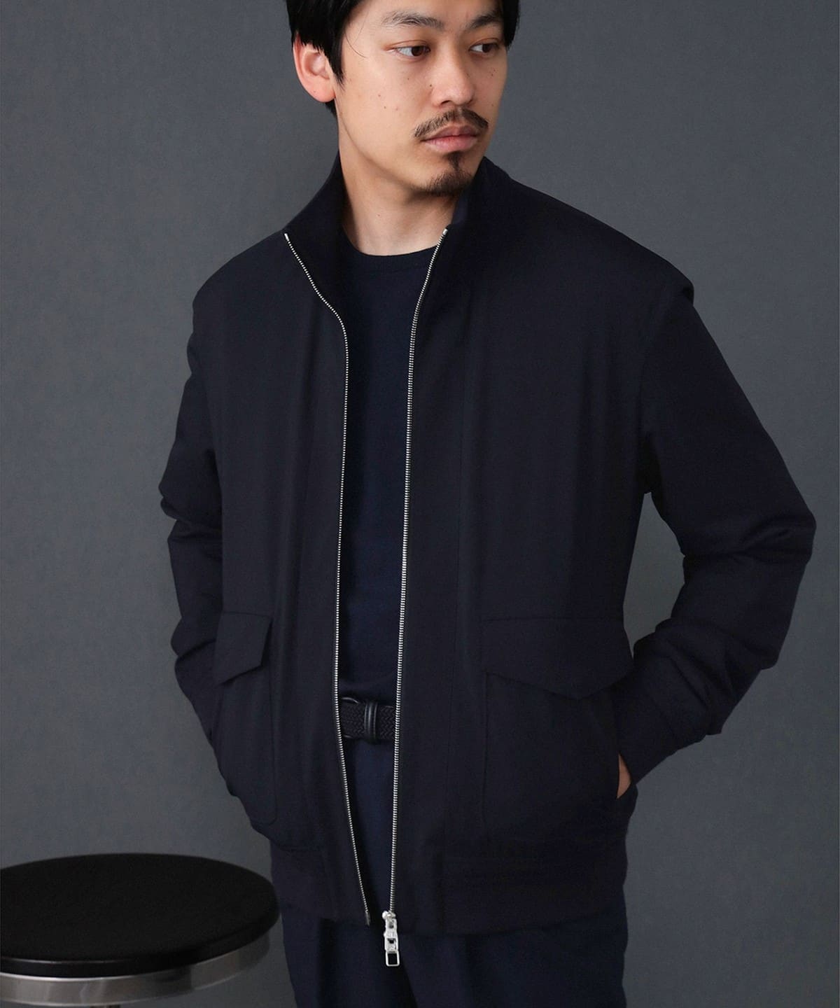 MONTECORE モンテコーレ / ジップアップ ショートダウン ブルゾン ブルゾン MEN NAVY/89 42 MONTECORE モンテコーレ / ジップアップ ショートダウン ブルゾン ブルゾン MEN NAVY/89 42