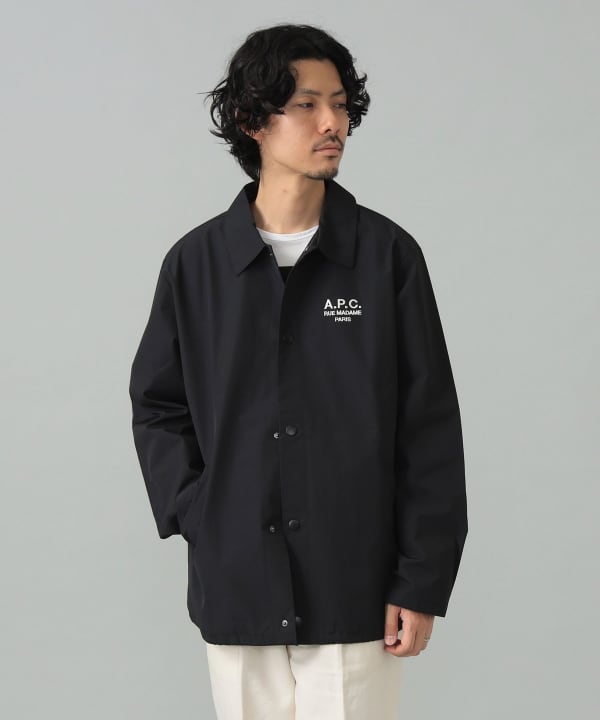 極希少 A.P.C. ムーアブルック フランス製 ヘリンボーン ピーコート 黒