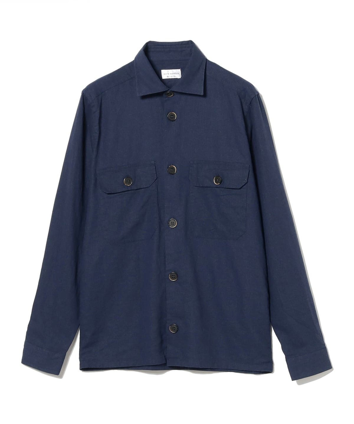【別注】GUY ROVER ギローバー / 2ポケット リネンレーヨン シャツブルゾン ブルゾン MEN NAVY/14 41(L) 【別注】GUY ROVER ギローバー / 2ポケット リネンレーヨン シャツブルゾン ブルゾン MEN NAVY/14 41(L)