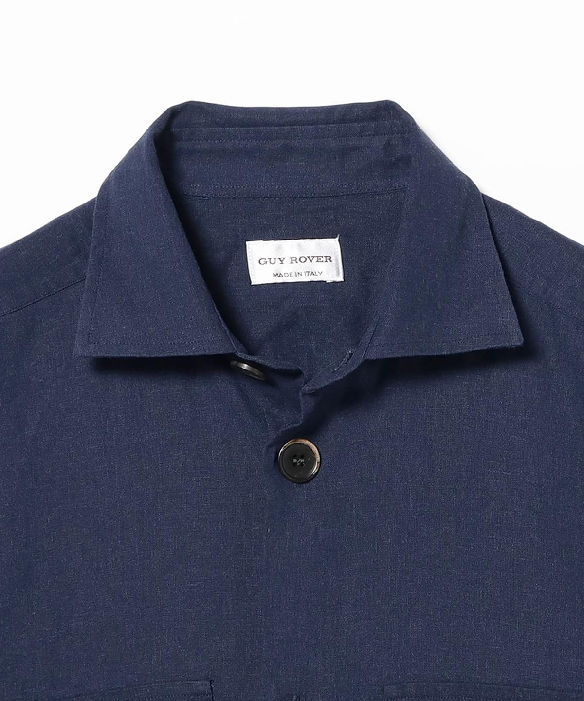 美品 GUY ROVER 2ポケット ソリッド シャツブルゾン 長袖　黒 Brilla per il gusto ブルゾン アウター GUY ROVER / 2ポケット