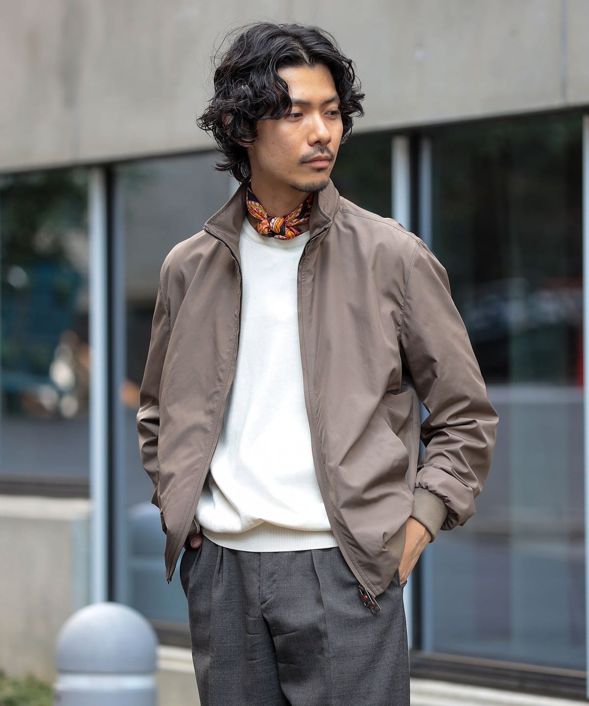 KIRED / ポリエステル ショート ブルゾン ブルゾン MEN KHAKI/5 52 KIRED / ポリエステル ショート ブルゾン ブルゾン MEN KHAKI/5 52