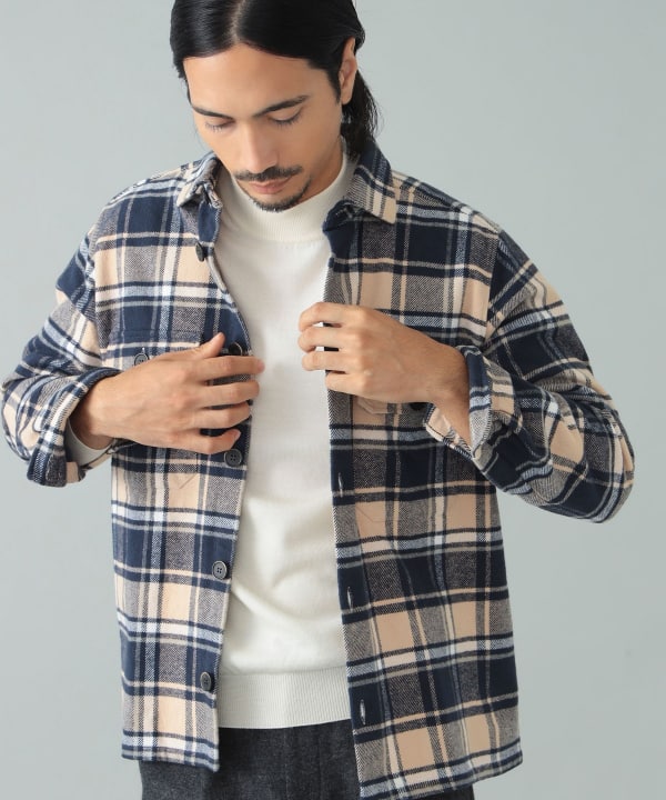 BEAMS別注 GUY ROVER ブロック チェック シャツ ジャケット BEAMS別注 GUY ROVER ブロック チェック シャツ ジャケット